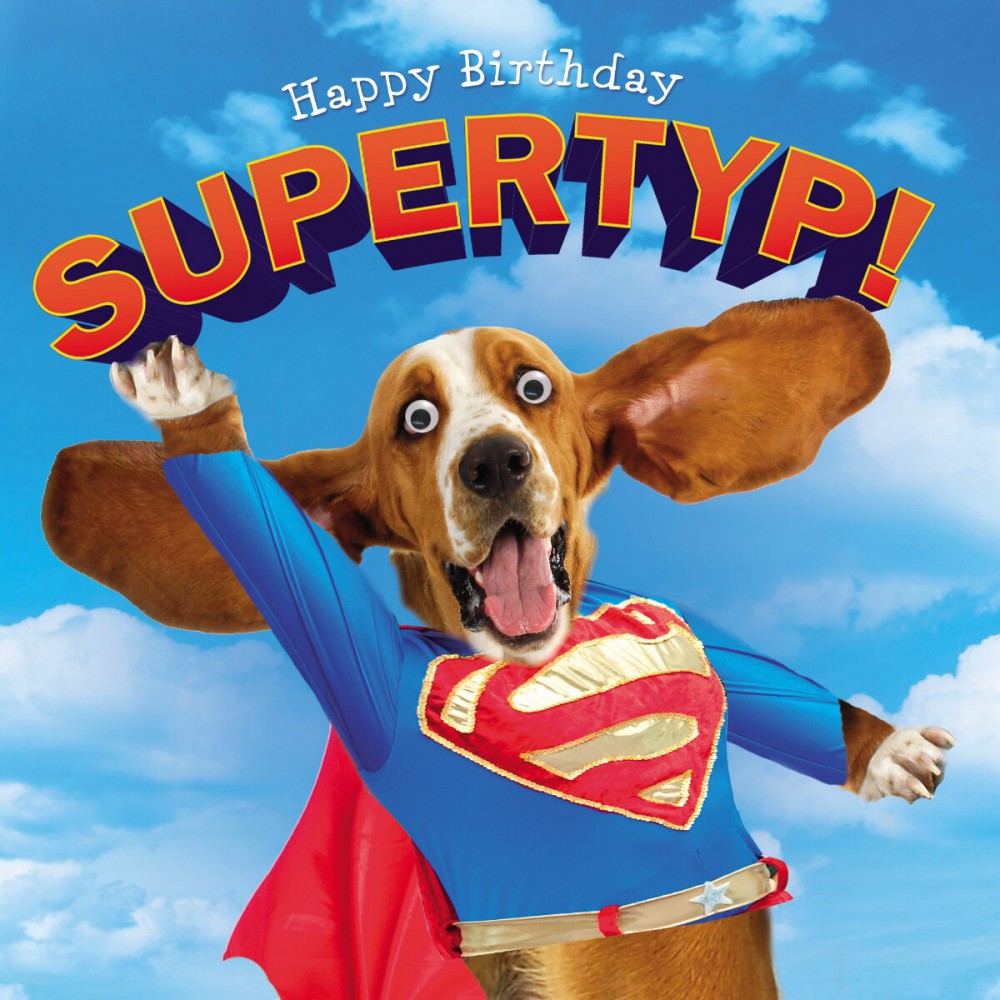 Geburtstag Humor Grußkarte Googlies PopShot Happy Birthday Supertyp